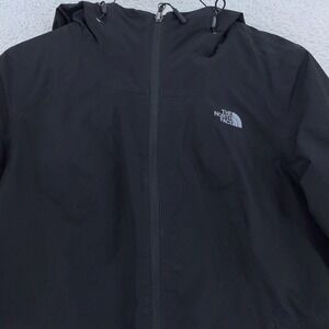 The North‎ Face Jacket Womens Large Black Insulated Hooded Windbreaker Rain Coat